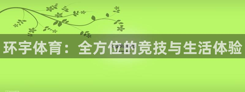 环宇体育：全方位的竞技与生活体验