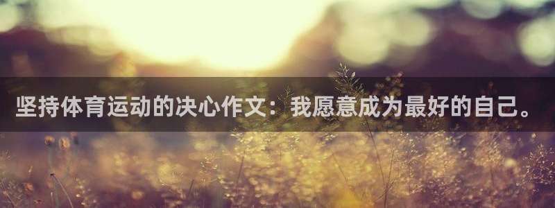 坚持体育运动的决心作文：我愿意成为最好的自己。