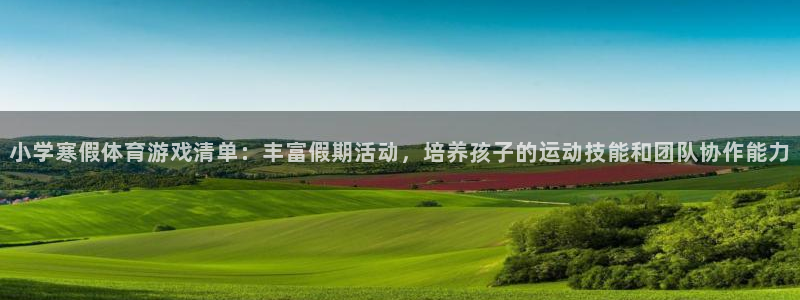 小学寒假体育游戏清单：丰富假期活动，培养孩子的运动技能和团队协作能力
