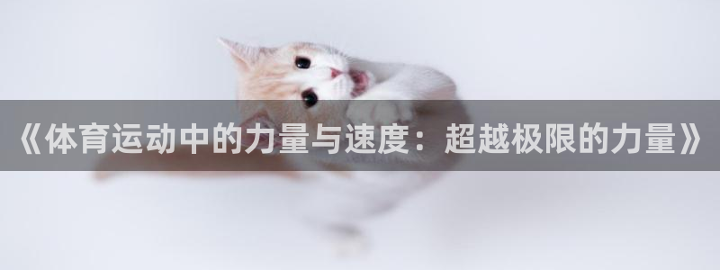 《体育运动中的力量与速度：超越极限的力量》
